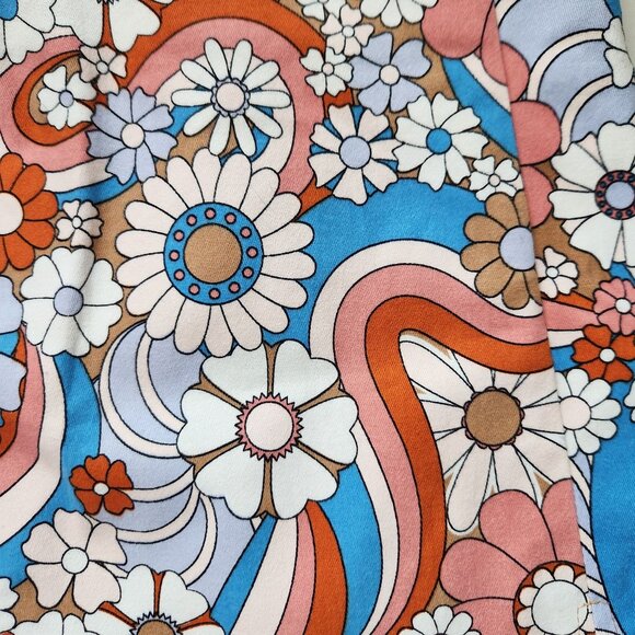 Retro Floral A-Line Skirt For Girls Size Small 6/6X by Art Class Multicolor - Picture 2 of 8